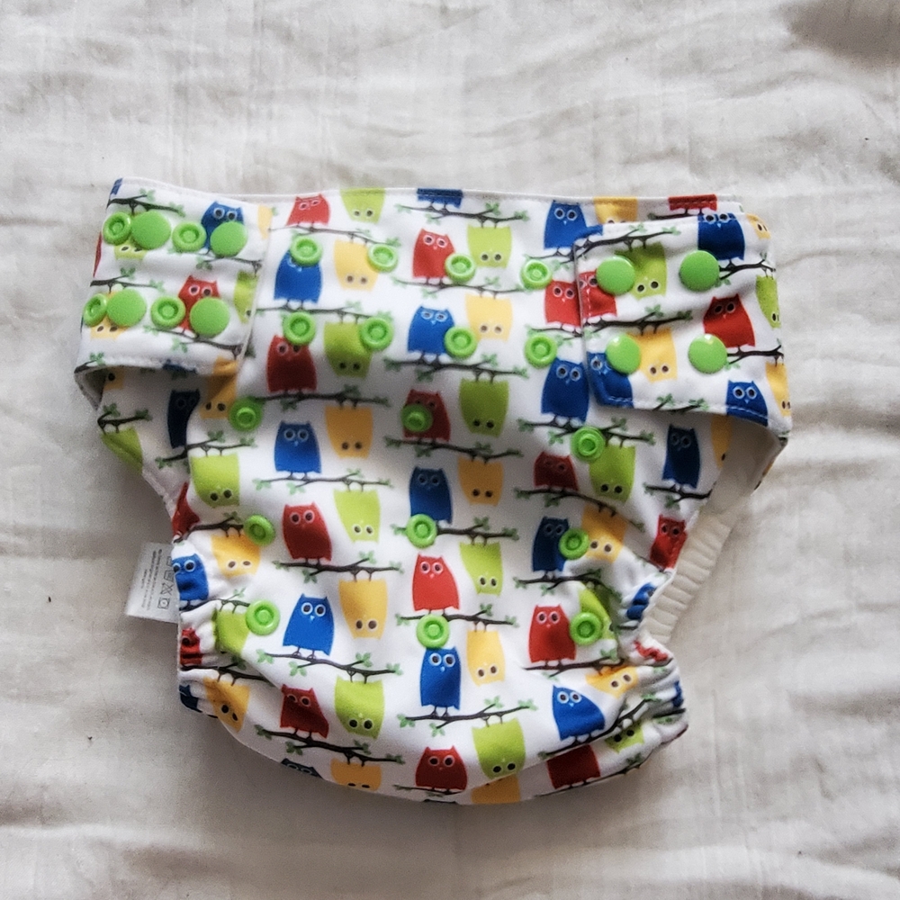 Colorful Owl Print Kids Diaper Cover